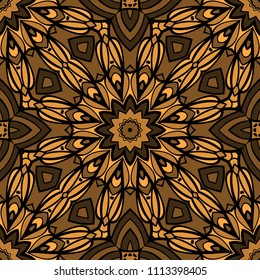 Decorative floral ornament. seamless pattern. vector illustration. Tribal Ethnic Arabic, Indian, motif. for interior design, wallpaper.