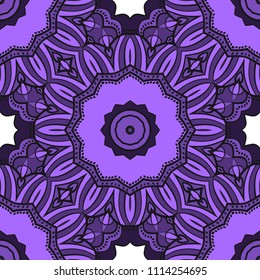 Decorative floral ornament. seamless pattern. vector illustration. Tribal Ethnic Arabic, Indian, motif. for interior design, wallpaper.