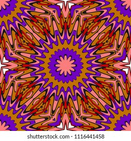 Decorative floral ornament. seamless pattern. vector illustration. Tribal Ethnic Arabic, Indian, motif. for interior design, wallpaper.