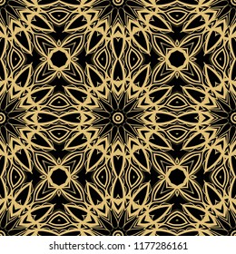 Decorative floral ornament. seamless pattern. vector illustration. Tribal Ethnic Arabic, Indian, motif. for interior design, wallpaper.