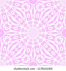 Decorative floral ornament. seamless pattern. vector illustration. Tribal Ethnic Arabic, Indian, motif. for interior design, wallpaper.