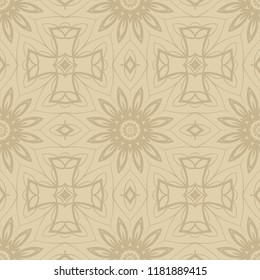 Decorative floral ornament. seamless pattern. vector illustration. Tribal Ethnic Arabic, Indian, motif. for interior design, wallpaper.