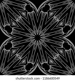 Decorative floral ornament. seamless pattern. vector illustration. Tribal Ethnic Arabic, Indian, motif. for interior design, wallpaper.