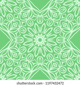 Decorative floral ornament. seamless pattern. vector illustration. Tribal Ethnic Arabic, Indian, motif. for interior design, wallpaper.