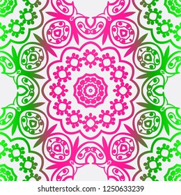 Decorative Floral Ornament. Seamless Pattern. Vector Illustration. Tribal Ethnic Arabic, Indian, Motif. For Interior Design, Wallpaper.