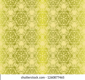Decorative Floral Ornament. Seamless Pattern. Vector Illustration. Tribal Ethnic Arabic, Indian, Motif. For Interior Design, Wallpaper.