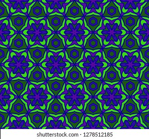 Decorative Floral Ornament. Seamless Pattern. Vector Illustration. Tribal Ethnic Arabic, Indian, Motif. For Interior Design, Wallpaper.