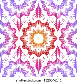 Decorative Floral Ornament. Seamless Pattern. Vector Illustration. Tribal Ethnic Arabic, Indian, Motif. Print Cloth, Clothes, Banner, Cover, Card, Fashio, interior, Website, Wrapper.