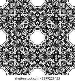 Decorative Floral Ornament. Seamless Pattern. Vector Illustration