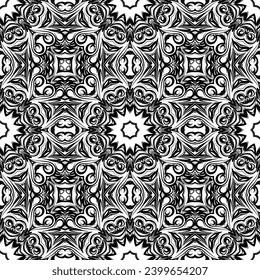Decorative Floral Ornament. Seamless Pattern. Vector Illustration