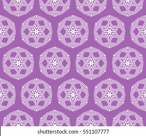 Decorative floral ornament. seamless pattern. silver, purple color. vector illustration. for interior design, wallpaper, invitation