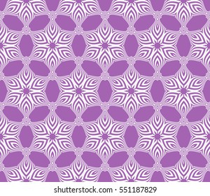 Decorative floral ornament. seamless pattern. silver, purple color. vector illustration. for interior design, wallpaper, invitation