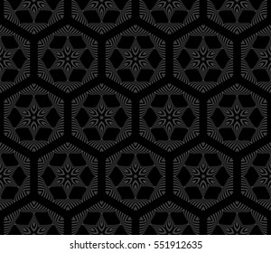 Decorative floral ornament. seamless pattern. monochrome color. vector illustration. for interior design, wallpaper, invitation