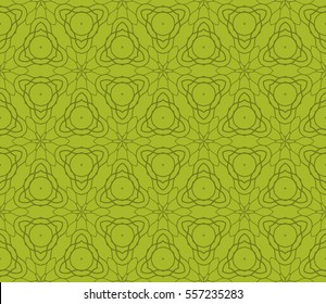 Decorative floral ornament. seamless pattern. green color. vector illustration. for interior design, wallpaper, invitation