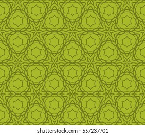 Decorative floral ornament. seamless pattern. green color. vector illustration. for interior design, wallpaper, invitation