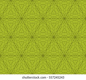 Decorative floral ornament. seamless pattern. green color. vector illustration. for interior design, wallpaper, invitation