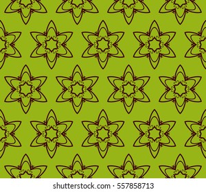 Decorative floral ornament. seamless pattern. vector illustration. for interior design, wallpaper, invitation
