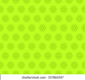Decorative floral ornament. seamless pattern. green color. vector illustration. for interior design, wallpaper, invitation