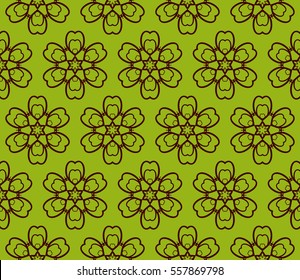 Decorative floral ornament. seamless pattern. vector illustration. for interior design, wallpaper, invitation