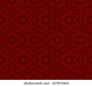 Decorative floral ornament. seamless pattern. red color. vector illustration. for interior design, wallpaper, invitation