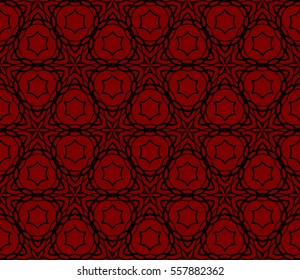 Decorative floral ornament. seamless pattern. red color. vector illustration. for interior design, wallpaper, invitation
