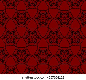Decorative floral ornament. seamless pattern. red color. vector illustration. for interior design, wallpaper, invitation