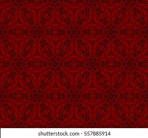 Decorative floral ornament. seamless pattern. red color. vector illustration. for interior design, wallpaper, invitation