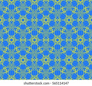Decorative floral ornament. seamless pattern. vector illustration. for interior design, wallpaper, invitation