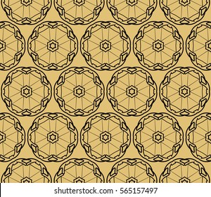 Decorative floral ornament. seamless pattern. vector illustration. for interior design, wallpaper, invitation