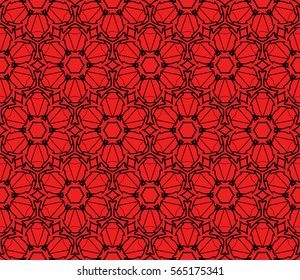 Decorative floral ornament. seamless pattern. vector illustration. for interior design, wallpaper, invitation