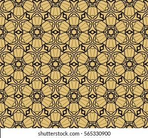 Decorative floral ornament. seamless pattern. vector illustration. for interior design, wallpaper, invitation