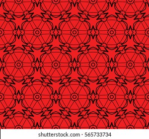 Decorative floral ornament. seamless pattern. vector illustration. for interior design, wallpaper, invitation