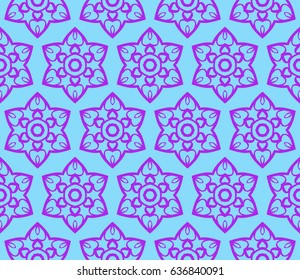 Decorative floral ornament. seamless pattern. vector illustration. for interior design, wallpaper, invitation