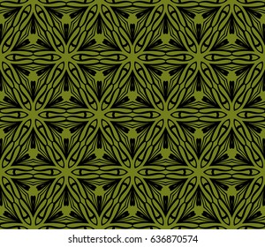 Decorative floral ornament. seamless pattern. vector illustration. for interior design, wallpaper, invitation
