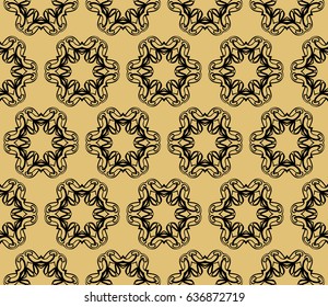 Decorative floral ornament. seamless pattern. vector illustration. for interior design, wallpaper, invitation