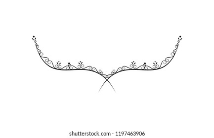 Decorative floral Ornament for text