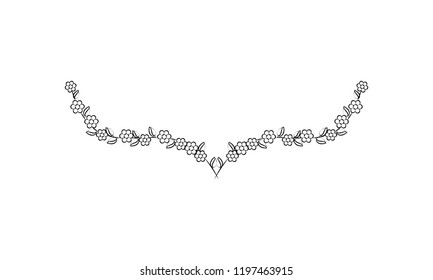 Decorative floral Ornament for text
