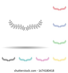 Decorative floral ornament for text multi color set icon. Simple thin line, outline vector of decorative floral icons for ui and ux, website or mobile application