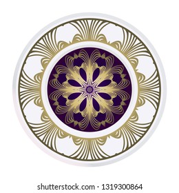 Decorative Floral Ornament. Vector Illustration. For Coloring Book, Greeting Card, Invitation, Tattoo. Anti-Stress Therapy Pattern.
