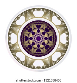 Decorative Floral Ornament. Vector Illustration. For Coloring Book, Greeting Card, Invitation, Tattoo. Anti-Stress Therapy Pattern.