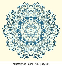 Decorative Floral Ornament. Vector Illustration. For Coloring Book, Greeting Card, Invitation, Tattoo. Anti-Stress Therapy Pattern