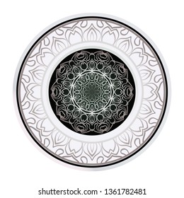 Decorative Floral Ornament. Vector Illustration. For Coloring Book, Greeting Card, Invitation, Tattoo. Anti-Stress Therapy Pattern