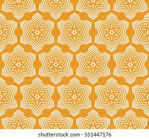 decorative floral ornament. vector illustration. for interior design, wallpaper, paper fill. orange color