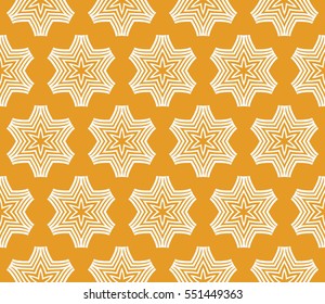 decorative floral ornament. vector illustration. for interior design, wallpaper, paper fill. orange color