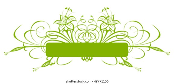 Decorative floral panel