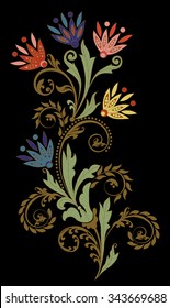 Decorative floral pattern.