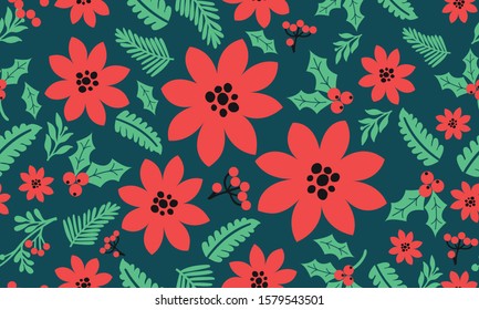 Decorative of floral pattern background, abstract red flower.