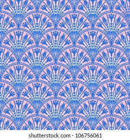 decorative floral pattern of circles lined flake