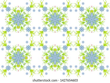 Decorative floral pattern. Could be used as seamless wallpaper, textile, wrapping paper or background