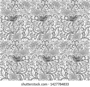 Decorative floral pattern. Could be used as seamless wallpaper, textile, wrapping paper or background